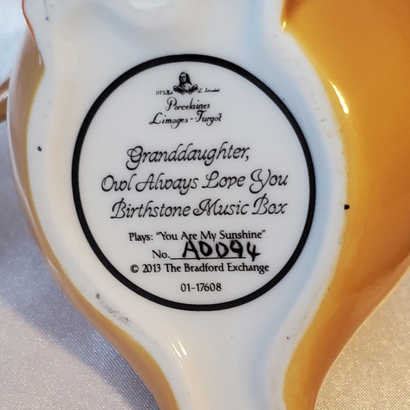 Nov. Birthstone Bradford Exchange,Granddaughter,Owl Always Love You - Picture 5 of 8